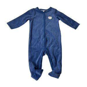 Sterling Baby Blue Velour Penguin Sleeper – Size 6 Months